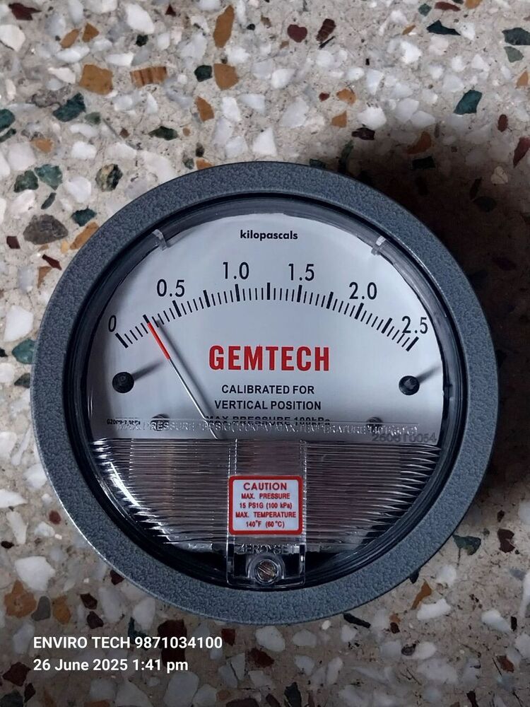 GEMTECH Differential Pressure Gauge Distributor From Meerut Uttar Pradesh