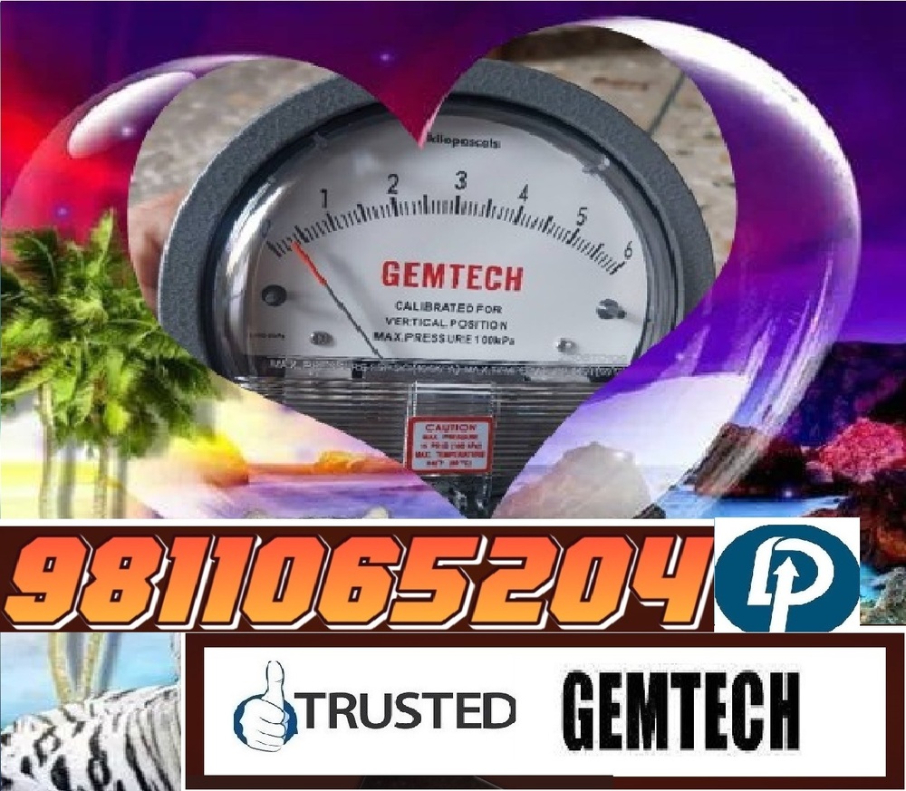 Popular GEMTECH Differential Pressure Gauge Dealers in Delhi NCR INDIA