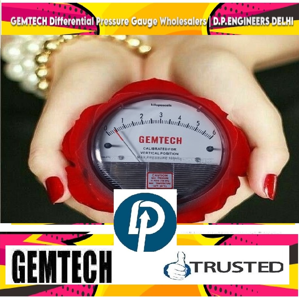 Popular Cities GEMTECH Differential Pressure Gauge Wholesalers for Hyderabad