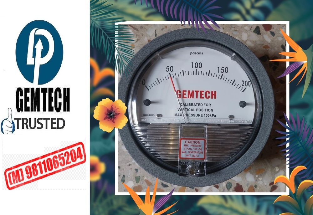 Popular GEMTECH Differential Pressure Gauge Dealers in Delhi NCR INDIA