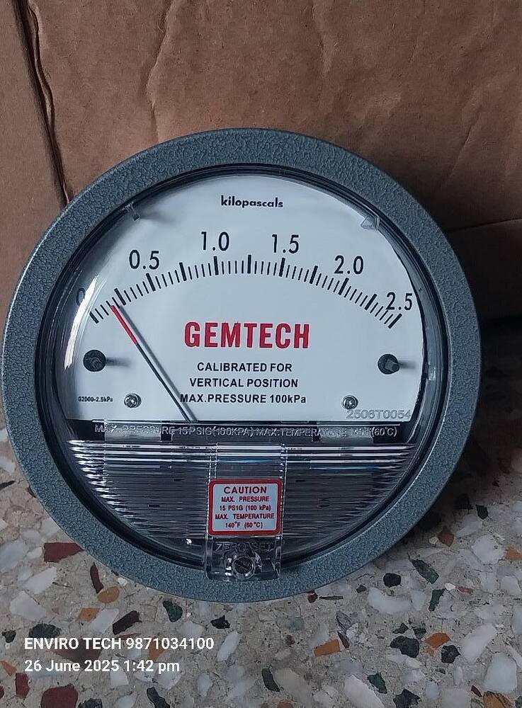 GEMTECH Differential Pressure Gauge Distributor From Unnao Uttar Pradesh