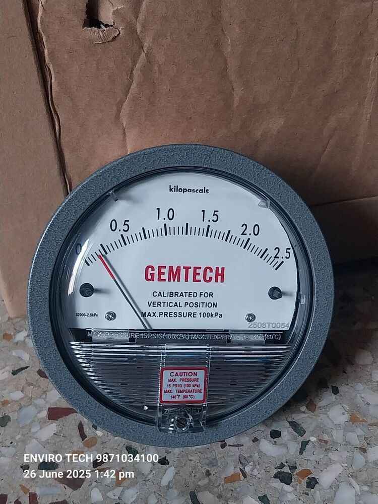 GEMTECH Differential Pressure Gauge Distributor From Unnao Uttar Pradesh