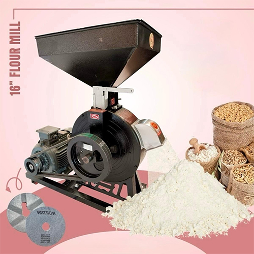 Diamond Cut Vertical Flour Mill - Color: Black