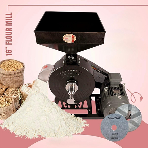 Diamond Cut Vertical Flour Mill - Color: Black