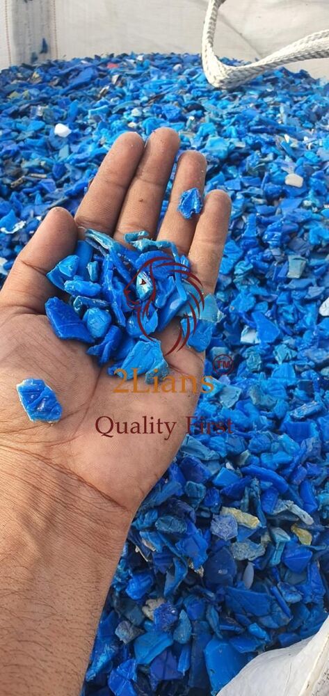 HDPE 200ltr drum regrind blue scrap