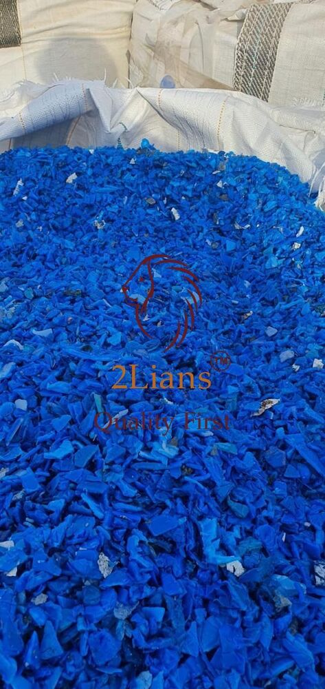 HDPE 200ltr drum regrind blue scrap