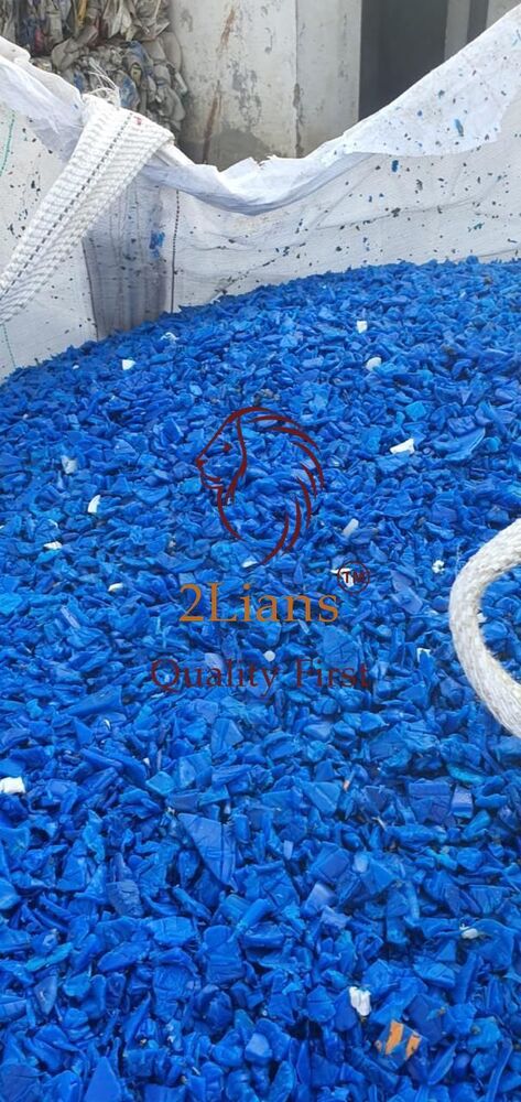 HDPE 200ltr drum regrind blue scrap