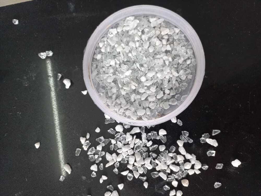Clear glass chips with white marble chips MIX texture used in terrazzo chips Flooring and epoxy flooring