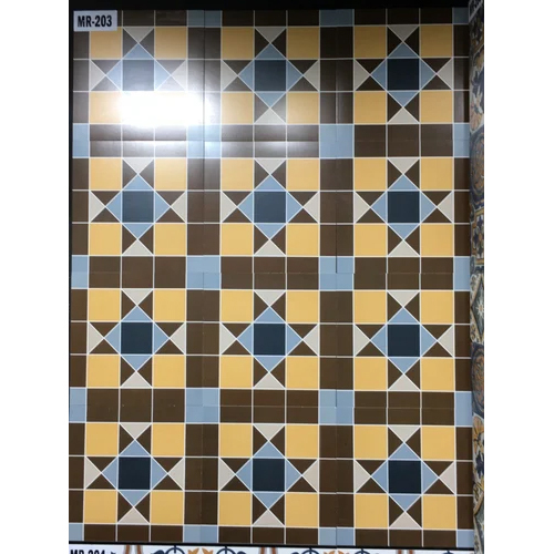 Branded Multicolor Moroccan Decorative Tiles, Size 1x1 Feet(300x300 mm),10MM