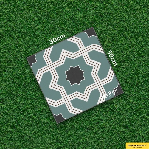 Printed ceramic Moroccan tiles ( 300x300mm matt)