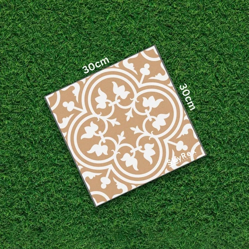 Ceramic Beige Moroccan Floor and Wall Tile (300x300mm, Matt)