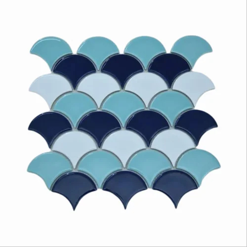 Fish Scale Mosaics Tiles Light Color