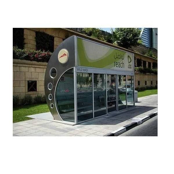 Ss And Glass Bus Stop Shelter