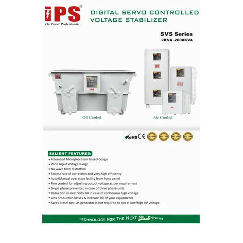 Air Cooled 6kva Three Phase Servo Stabilizer