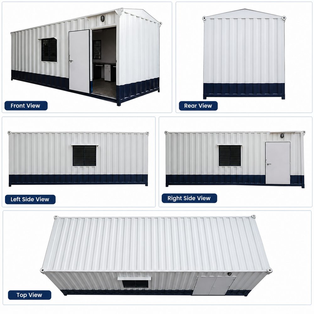 MS Porta Cabin - Steel, 10x20 Feet, Any Color | 30-40 Tonne Floor Load, Versatile, Customizable Office Solutions