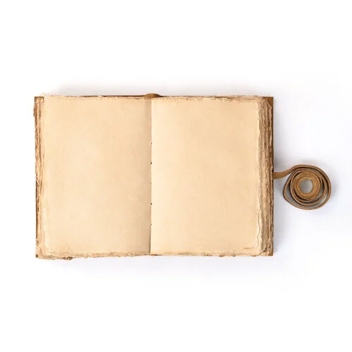 Leather Deckle Edge Diary - Binding: Perfect Binding