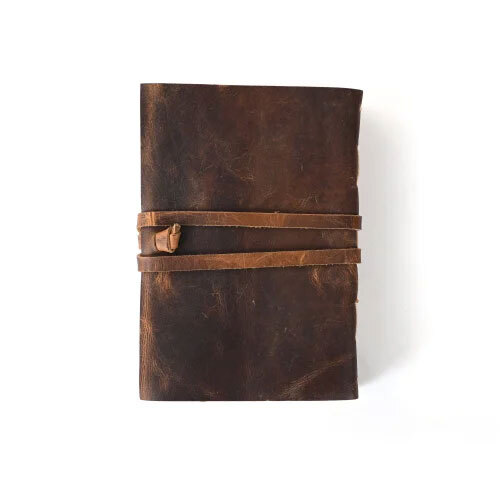 Leather Deckle Edge Diary - Binding: Perfect Binding