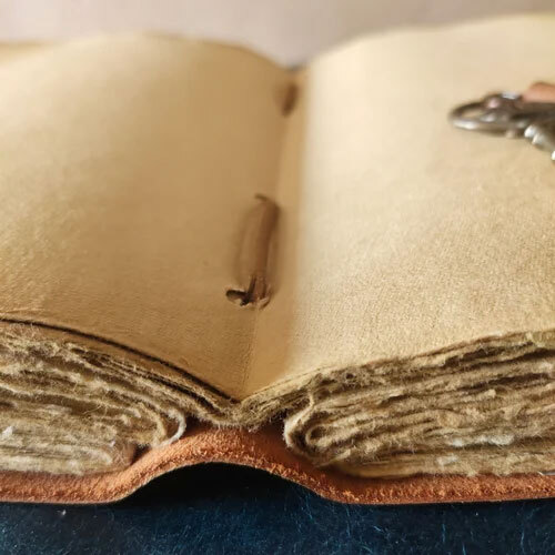 Vintage Key Deckle Edge Diary