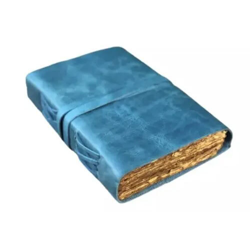Vintage Handmade Decal Paper Leather Journal Unruled