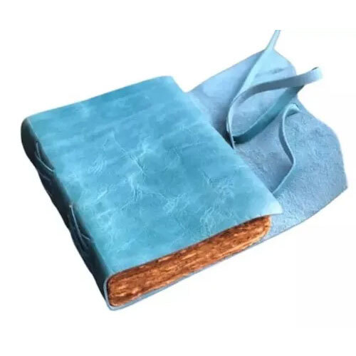 Vintage Handmade Decal Paper Leather Journal Unruled