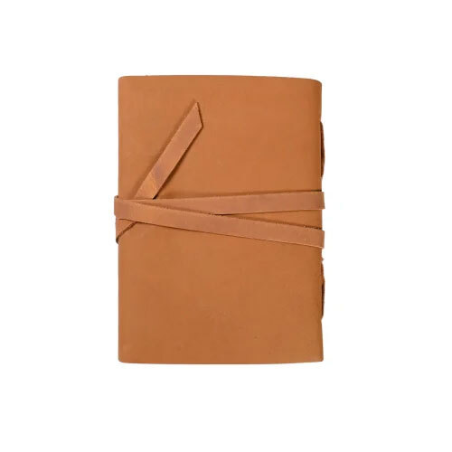 Leaf Embossed Leather Journal - Binding: Perfect Binding