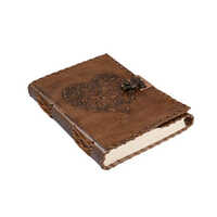 Heart Embossed Leather Journal A5 Unruled