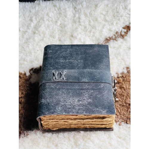 This Idrish Handicrafts Leather Bound Journal Strap Lock