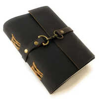 Vintage Handmade Leather Journal with Lock Rustic Brown Diary
