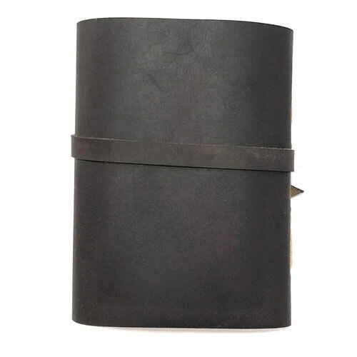 Vintage Handmade Leather Journal with Lock Rustic Brown Diary