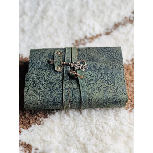 Idrishhandicrafs Leather Bound Journal - Color: Green