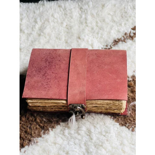 This Idrish Handicrafts Leather Bound Journal Strap Lock - Binding: Perfect Binding