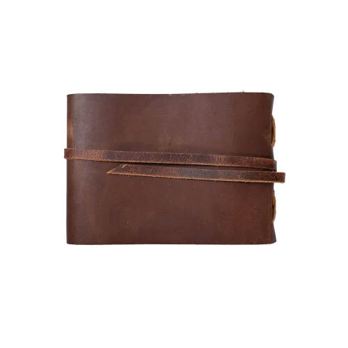 Crunch Brown Leather Journal Sketchbook Unruled