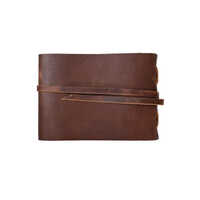 Crunch Brown Leather Journal Sketchbook Unruled