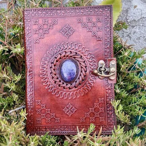 Chakra One Stone Leather Journal Unruled