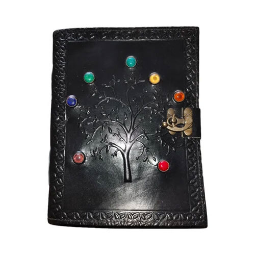 Tree Of Life Seven Stone Leather Journal A5 - Binding: Perfect Binding
