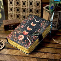 Moon Phase Vintage Leather Journal