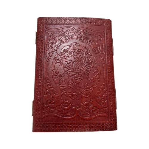Chakra Six Stone Leather Journal A4 Handmade Paper Unruled