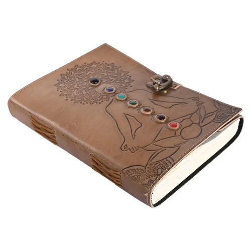 7 Chakra Meditation Buddha Handmade Leather Journal