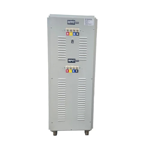 6kva Three Phase Servo Voltage Stabilizer - Steel, 25 Kg | Digital Controller, Input 360-470v, Output 400v Â±1%, 50hz, 2-year Warranty