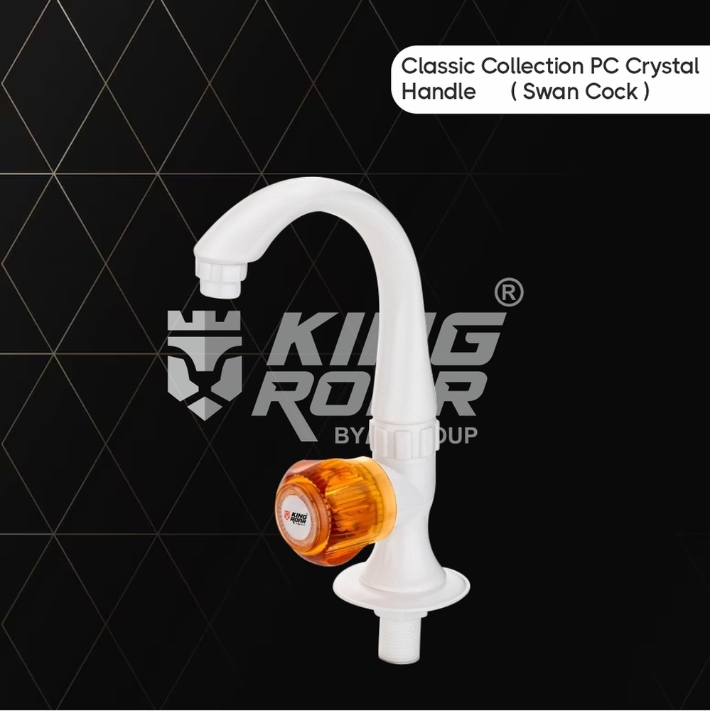 Pvc Sink Cock Bib Tap (Classic Series Pp Handle) - Color: White