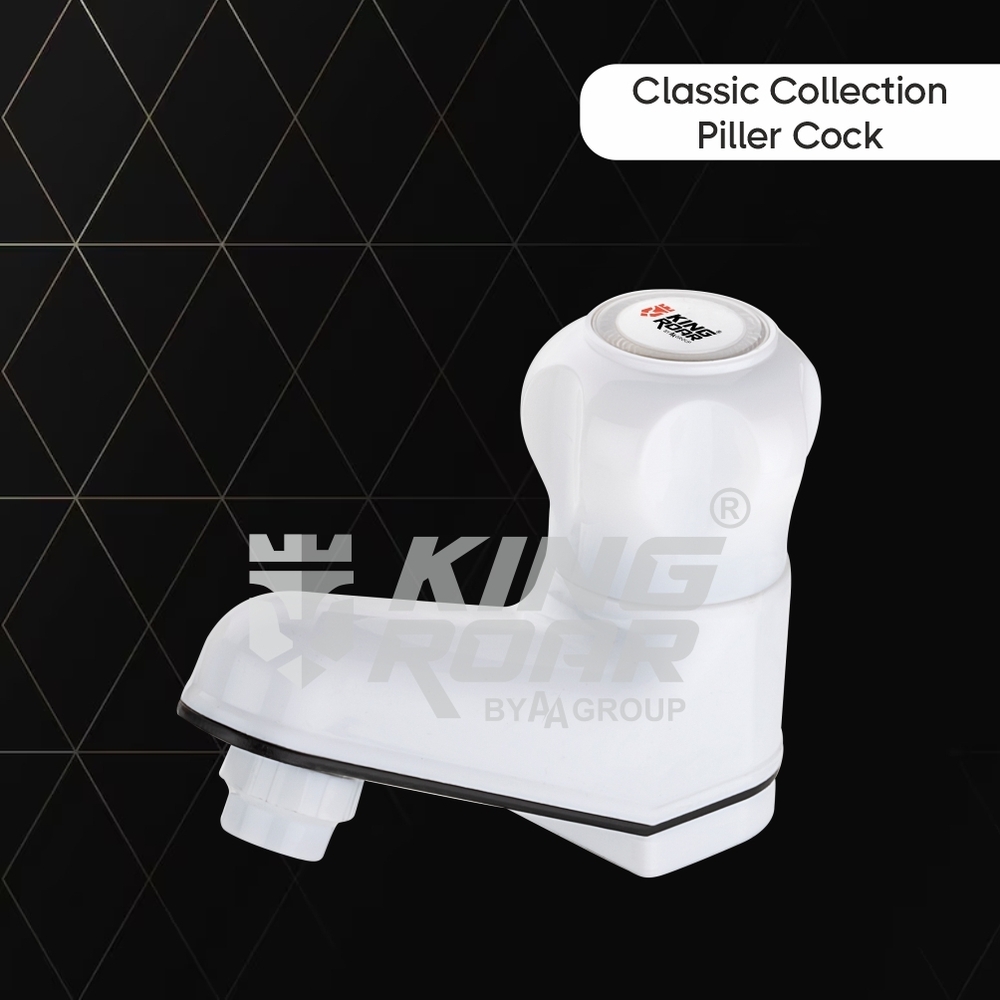 Pvc Sink Cock Bib Tap (Classic Series Pp Handle) - Color: White