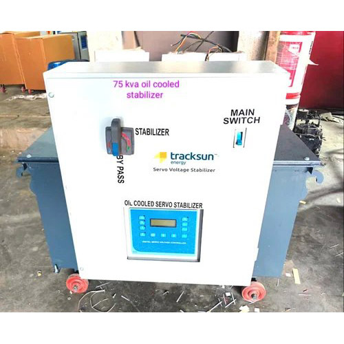 75 KVA Oil Cooled Servo Voltage Stabilizer With Bypass Switch