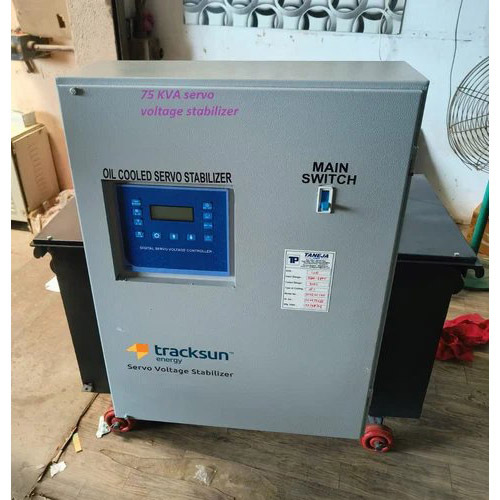 75 KVA Oil Cooled Servo Voltage Stabilizer with out by pass switch