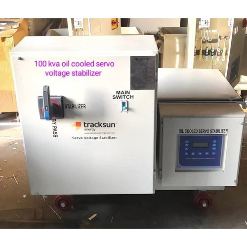 125 KVA Oil Cooled Servo Voltage Stabilizer with by pass switch