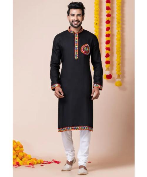 Navratri Special Readymade Kurta Pyjama For Men In Cotton Fabric