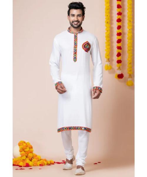 Navratri Special Readymade Kurta Pyjama For Men In Cotton Fabric