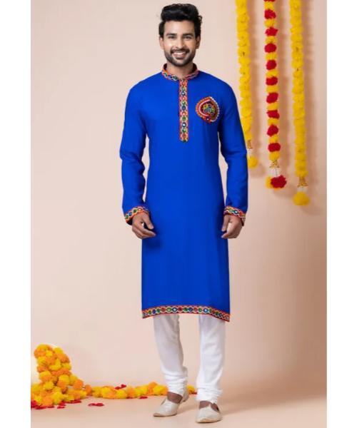 Navratri Special Readymade Kurta Pyjama For Men In Cotton Fabric