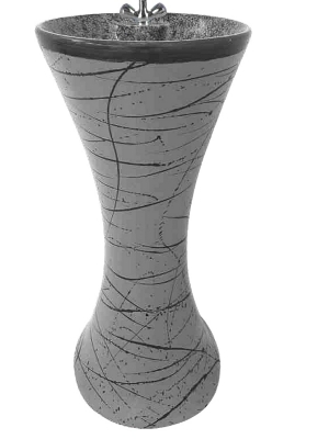 One Piece Printed Pedestal Wash Basin