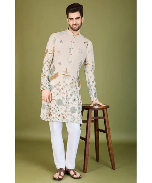 Designer Viscose Silk Fancy Kurtas For Men
