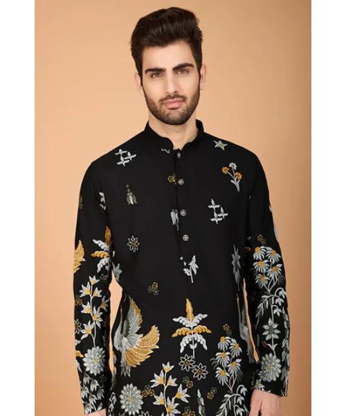 Designer Viscose Silk Fancy Kurtas For Men